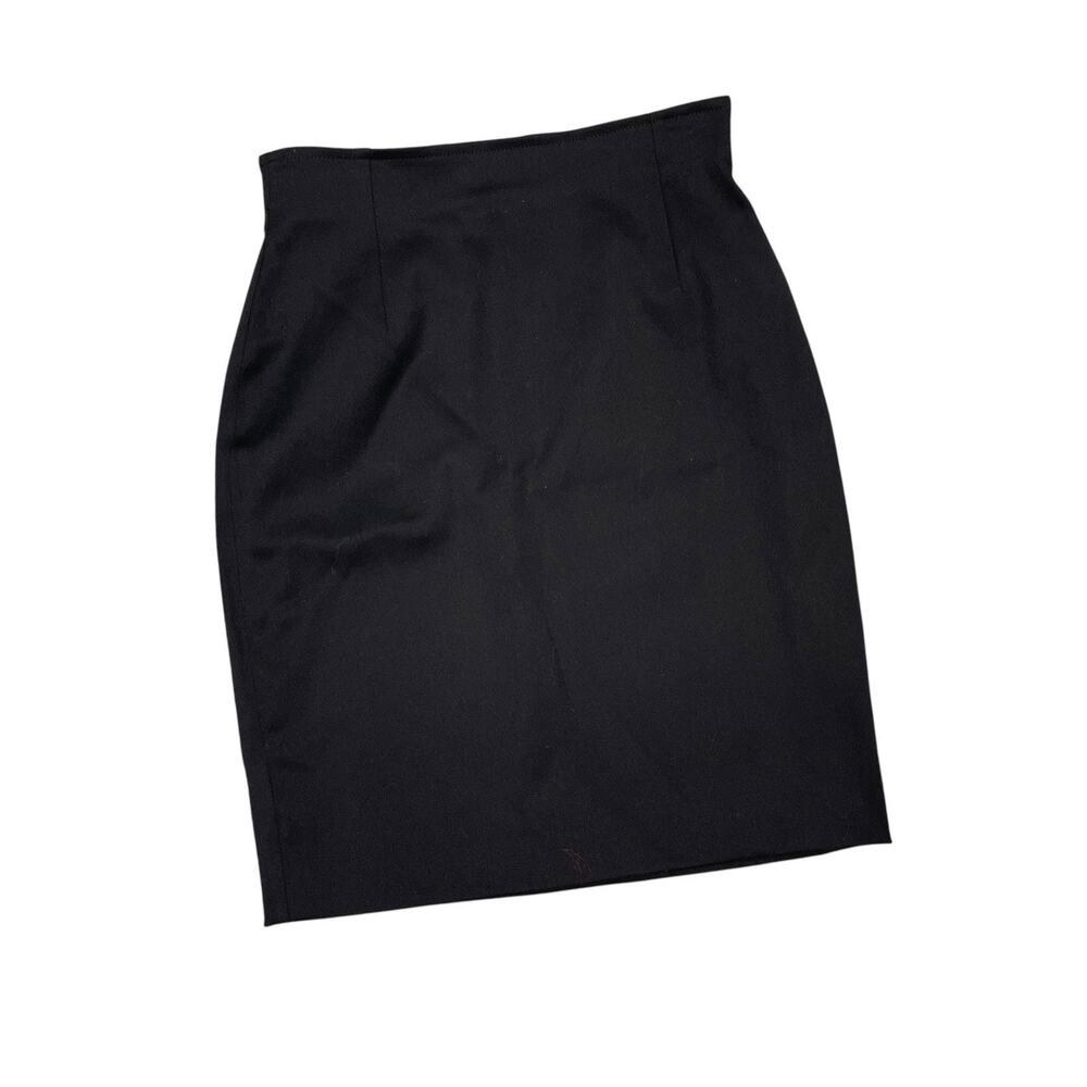 Henri Bendel New York Little Black Skirt Vintage Virgin Wool Blend Italy Size 6